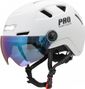 Casque de vélo Speed Pedelec Blanc Visières et Eclairage LED