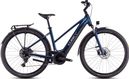 VTC Électrique Cube Touring Hybrid One 625 Trapeze Shimano Cues 9V 625 Wh 700 mm Bleu Deep Sea 2025