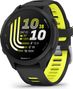 Montre GPS Garmin Forerunner 170 Noir avec Bracelet en Silicone Noir/Jaune