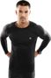 T-shirt fitness manches longues homme Key Noir