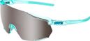Lunettes 100% Racetrap 3.0 Transparent Bleu - Lentilles HiPER Miroir Silver