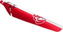 Garde-boue arrière vélo - clipsable - rouge/blanc
