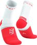 Chaussettes Compressport Pro Marathon V2.0 Blanc/Rouge 