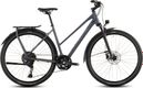 Bicicletta da trekking Cube Kathmandu EXC Trapeze con cambio Shimano Cues 11 velocità, manubrio da 700 mm, grigio metallizzato, 2026