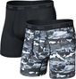 Saxx Quest Quick-Dry Mesh boxershorts, grijs/zwart (set van 2)