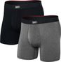 Heren Saxx Vibe Xtra Fly Boxer (2-Pack) Zwart/Grijs