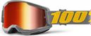 100% STRATA Maske 2 | Grau Gelb Izipizi | Rote Spiegelgläser