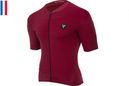 LeBram Allos Kurzarm Jersey Bordeaux Angepasste Passform