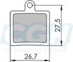 Plaquette frein vtt 20 clarks adapt. hope mini calipers (pr) organique