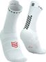 Chaussettes Compressport Pro Racing Socks v4.0 Run High Blanc Noir Rouge 