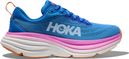Hoka Bondi 8 Women's Running Shoes Blue Orange Pink