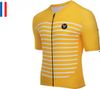 Maillot Manches Courtes LeBram Ventoux Jaune Coupe Ajustée