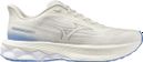 Mizuno Wave Skyrise 7 Running Shoes, White/Blue, Women's