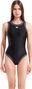 Arena Bold Lines Badeanzug Schwarz/Grau für Damen