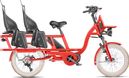 Vélo Cargo GAYA  L'Incroyable Le Long  Coquelicot  pack bébés