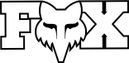 Fox F Head X 7.6 cm Stickers White