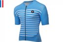 Maillot Manches Courtes LeBram Ventoux Bleu Azur Coupe Ajustée