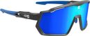 Lunettes AZR Pro Race RX Noir Mat / Ecran Bleu 