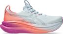 Asics Gel-Nimbus 28 Sunny Sizzle Blauw/Roze Hardloopschoenen voor dames