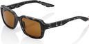 Lunettes 100% Rideley Matte Black Havana Bronze Peakpolar Lens