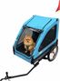 Remorque pour chien bleue – avec réflecteurs – 30 kg