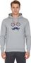 Rubb'r Moustache Hoodie Grey