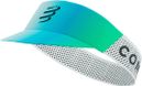 Compressport Pro Racing-vizier Wit/Blauw/Groen
