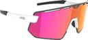 Lunettes AZR Flash Rx Blanc verni/Ecran hydrophobe rose 