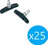 Pack von 25 Tektro 836.12 Bremsbeläge für V-Brake System Schwarz