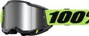 100% Accuri 2 Junior Mountain Bike Goggles - Neon Yellow with Silver Mirror Lens 
