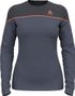 Base Layer Women's Odlo Revelstoke Performance Wool Warm Grey/Blue