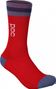 Paar Poc Essential Mid Length Socks Calcite Blue / Prismane Red