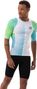 Compressport Stream Kurzarm-Trikot für Herren, Weiß/Blau/Grün