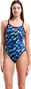 Arena Aqua Gleam Challenge Back Swimsuit, Blue/Green/Black, Women's