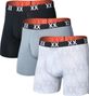 Saxx Multi-Sport Mesh boxershorts voor heren, wit/blauw/zwart (set van 3)
