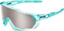 Lunettes 100% Speedtrap Polished Translucent Mint Vert - Lentille HiPER Miroir Silver