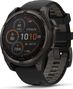 Montre GPS Garmin Fénix 8 Solar - 47 mm Sapphire Titane Carbon Gray DLC avec Bracelet en Silicone Noir Gris