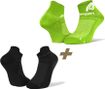 2 Paires de Chaussettes de Running BV Sport Light 3D Noir Vert