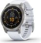 Reloj deportivo Garmin Epix Sapphire Titanium plateado / blanco