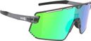 Lunettes AZR Flash RX Crystal Noir verni/Ecran hydrophobe vert