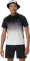 Asics Road Fade Kurzarm-Laufshirt Schwarz/Weiß für Herren