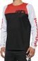 Maillot Manches Longues 100% R-Core Noir / Racer Rouge