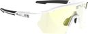 Lunettes AZR Kromic Race RX Blanc Verni/Noir / Écran Irisé Gold Photochromique