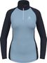 Baselayer Women Odlo 1/2 Zip Performance Wool 150 Blau