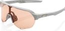 Lunettes 100% S2 Soft Tact Stone Gris / Hiper Coral Lens
