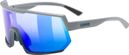 Uvex Sportstyle 235 Sunglasses, Gray/Blue Mirrored