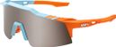 Lunettes 100% Speedcraft SL Soft Tact Bleu / Orange - Lentilles HiPER Miroir Silver