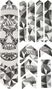 All Mountain Style Honeycomb XL 10 pcs Frame Guard Kit - Skull / Clear