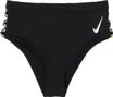 Braga de bikini de cintura alta Nike Swim Cheeky Negra