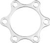 TRP Espaciador de Rotor de 6 Pernos 0.5mm Plata